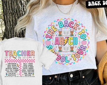 Back To School Shirt, Retro Teacher Tour, SPED Teacher, gift for Teacher, ABCD Teacher Tour Shirt, Teacher Gift, New Teacher shirt