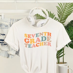 Camisa de maestro de séptimo grado, camisa de maestro de 7º grado, camisa del primer día de la escuela, regalo del maestro, camisa de maestro de 7º grado, camisas de regreso a la escuela