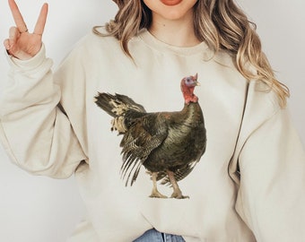 Vintage Turkey Sweatshirt, Thankful Party Sweaters, Vintage Thanksgiving, Friendsgiving party shirt, Teacher Turkey