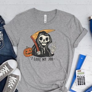 Funny Teacher shirt, I Love My Job, I&#39;ll Just Wait Until Quiet, Teacher Halloween Shirt, Teacher Gifts, Skeleton Teacher T-Shirt, Skull Tee