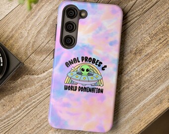 Alien Phone Case, PLUR Gift, Kandy Gift, Rave girl gift, Cute Phone Cover, Galaxy Tie-Dye Design