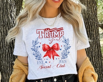 Trump Girl Social Club Shirt, Political Humor, Maga Shirt, Political Shirt, Funny Trump, Pro Trump Shirt, Republican Tee,trump assassination