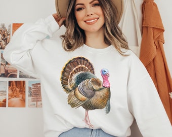 Sudadera de pavo vintage, suéteres de fiesta agradecidos, Acción de Gracias vintage, frijoles y rollos de salsa de pavo Déjame ver esa cazuela