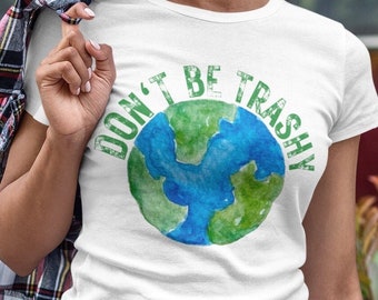 Camisa do Dia da Terra para mulheres | Camisa do Dia da Terra | Dia da Terra engraçado Camisetas de <br> Entrega Rápida? Mudanças Climáticas, Reciclar | Camisas femininas | camiseta feminina do dia da terra