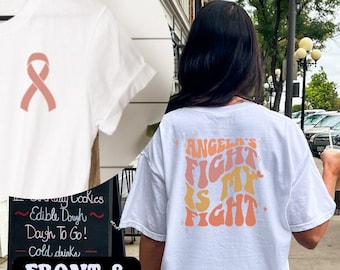 Custom Ribbon In My fighting cancer era shirt, Cancer Awareness, Breast Cancer shirt,Fuck Cancer Shirt, Cancer Survivor,Cancer Support Shirt
