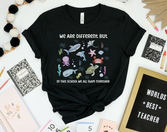 We Stick Together In this Classroom Shirt, SPED Teacher Shirt, Kindergarten Teacher,Under The Sea Ocean Animals Shirt, Science Teacher Shirt