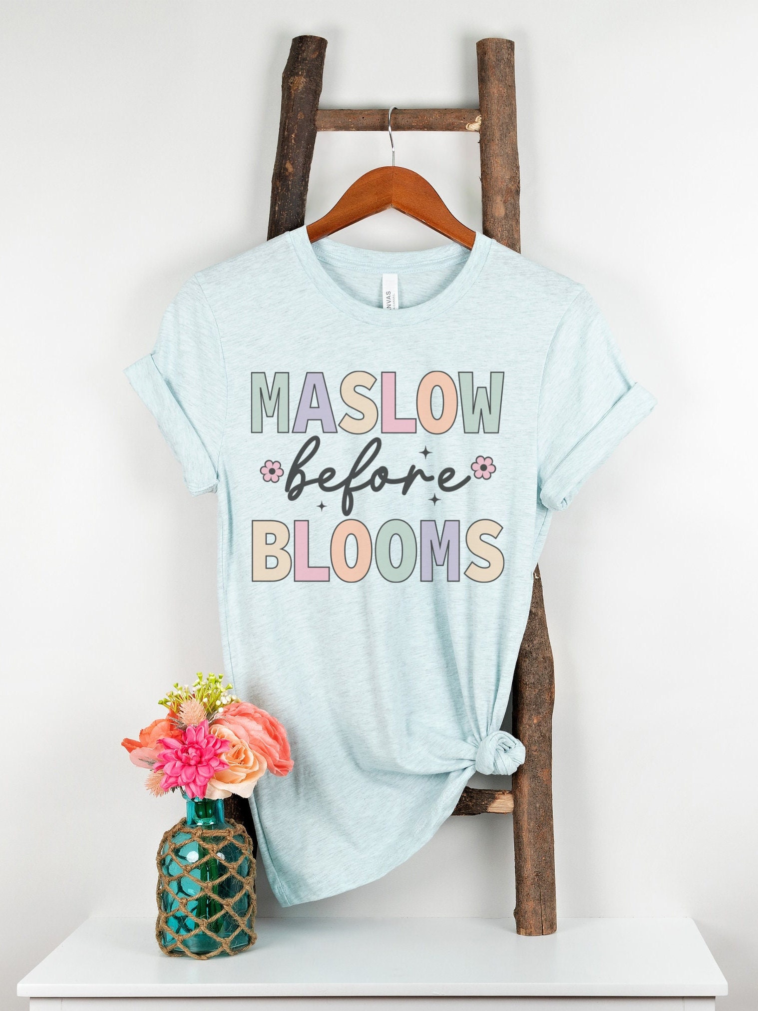 Bcba Shirt Bcba Gift, Behavior Analyst Autism Awareness T Shirts, Inclusion Shirt School Psychologist Maslow Before Bloom T-Shirt