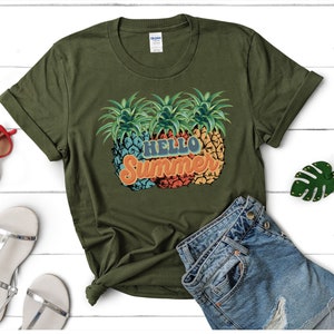 Pineapple Shirt, Hello Summer t shirt, end of summer teacher gifts, pineapple shirt women,special education teacher shirts,5th grade teacher