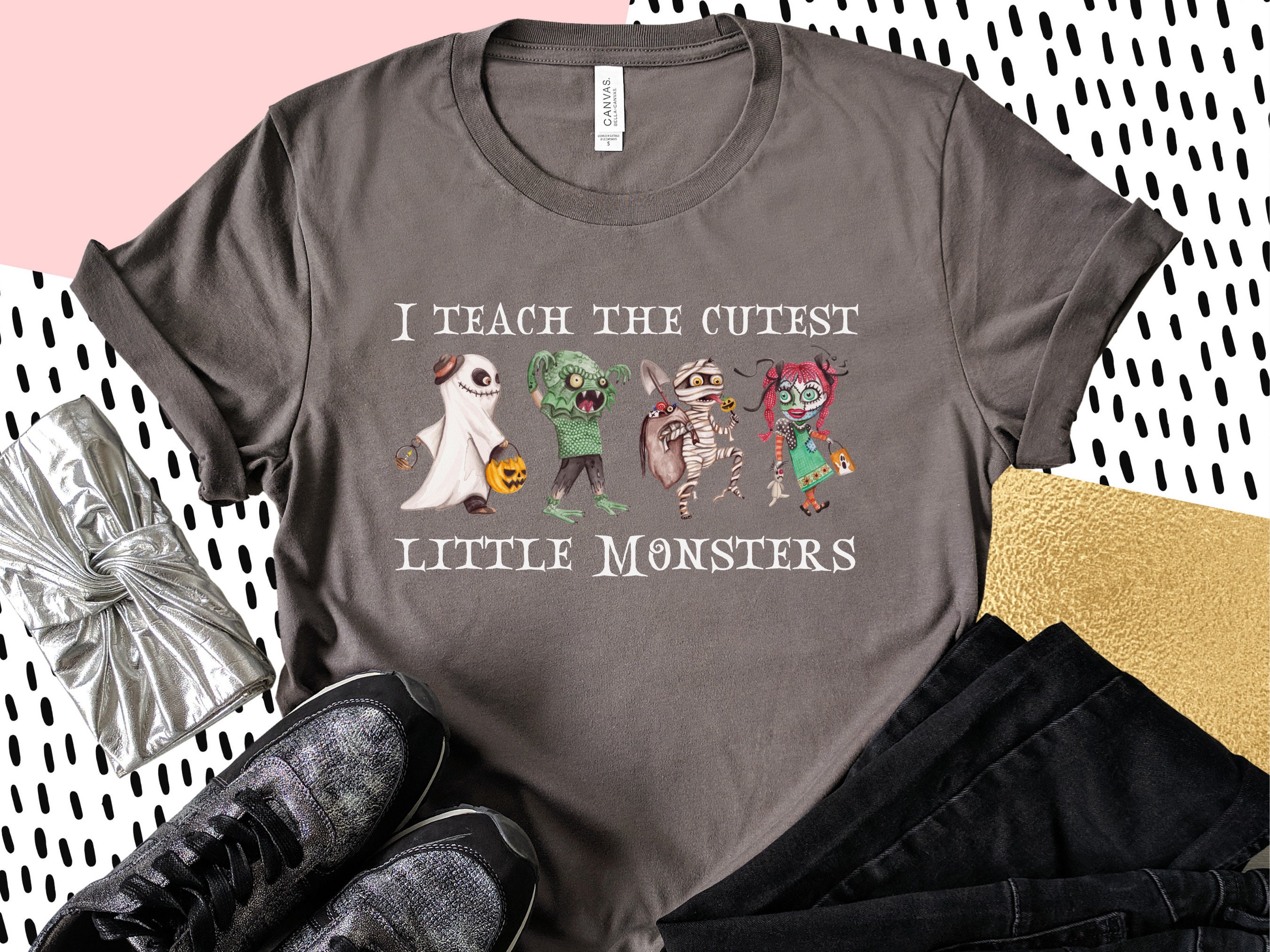 Discover Halloween teacher shirt first grade, I Teach The Cutest Little Monsters , Halloween Shirts for Teachers, Trick or Treat School Shirt