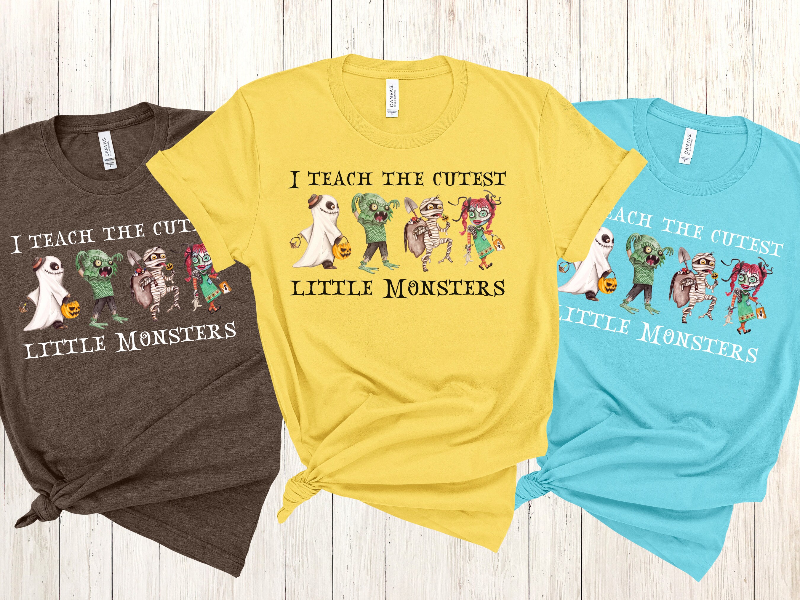 Discover Halloween teacher shirt first grade, I Teach The Cutest Little Monsters , Halloween Shirts for Teachers, Trick or Treat School Shirt