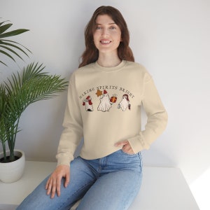Making Spirits Bright, Spooky Christmas Crewneck Sweatshirt, Minimalist Ghost Sweater, Christmas Ghost Shirt, Nightmare before Christmas image 6