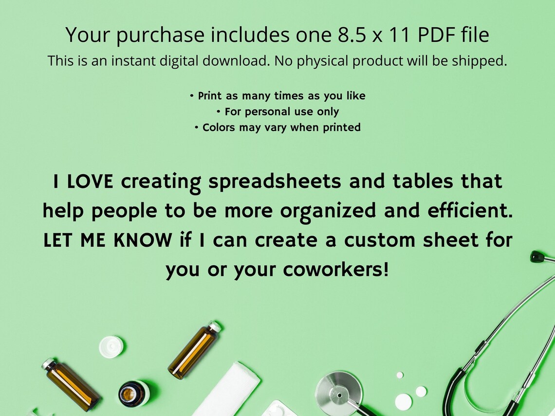 Nursing SBAR Printable Nurse Shift Report Ortho Med Surg Nurse Brain