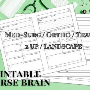 Nursing SBAR Printable nurse shift report ortho med surg nurse brain patient report sheet patient handoff report
