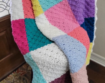 Patchwork Afghan | Patchwork Blanket | Afghan Blanket | Handmade Blanket | Afghan Bedding | Handmade Afghan
