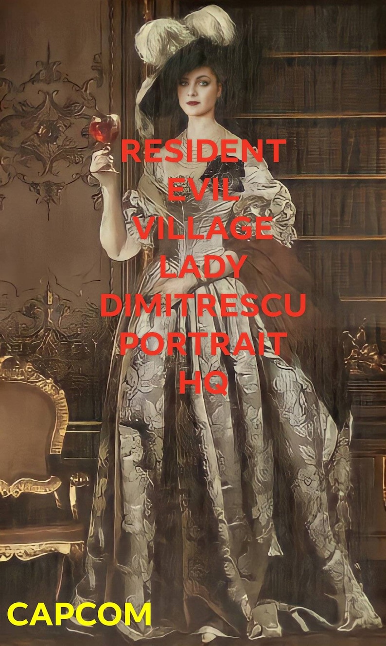 Resident Evil Lady Alcina Dimitrescu Portrait ultimate HQ MASSIVE FORM veryrare NowwithFREEalphateam86 image 3