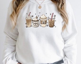 Sudadera con capucha Dog Mom Coffee
