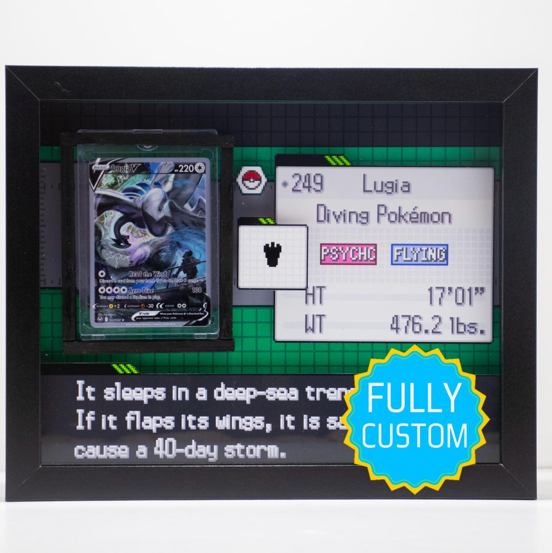 Pokemon Card Shadowboxes Pokemon Trading Card Shadowbox Display-pokemon Black Style - Etsy