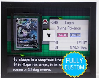 Pokemon Trading Card Shadowbox Display-Pokemon Black Style