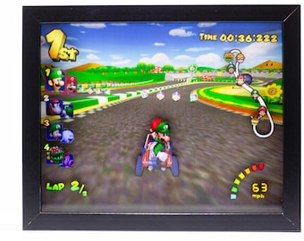 Mario Kart Double Dash Shadowbox Frame