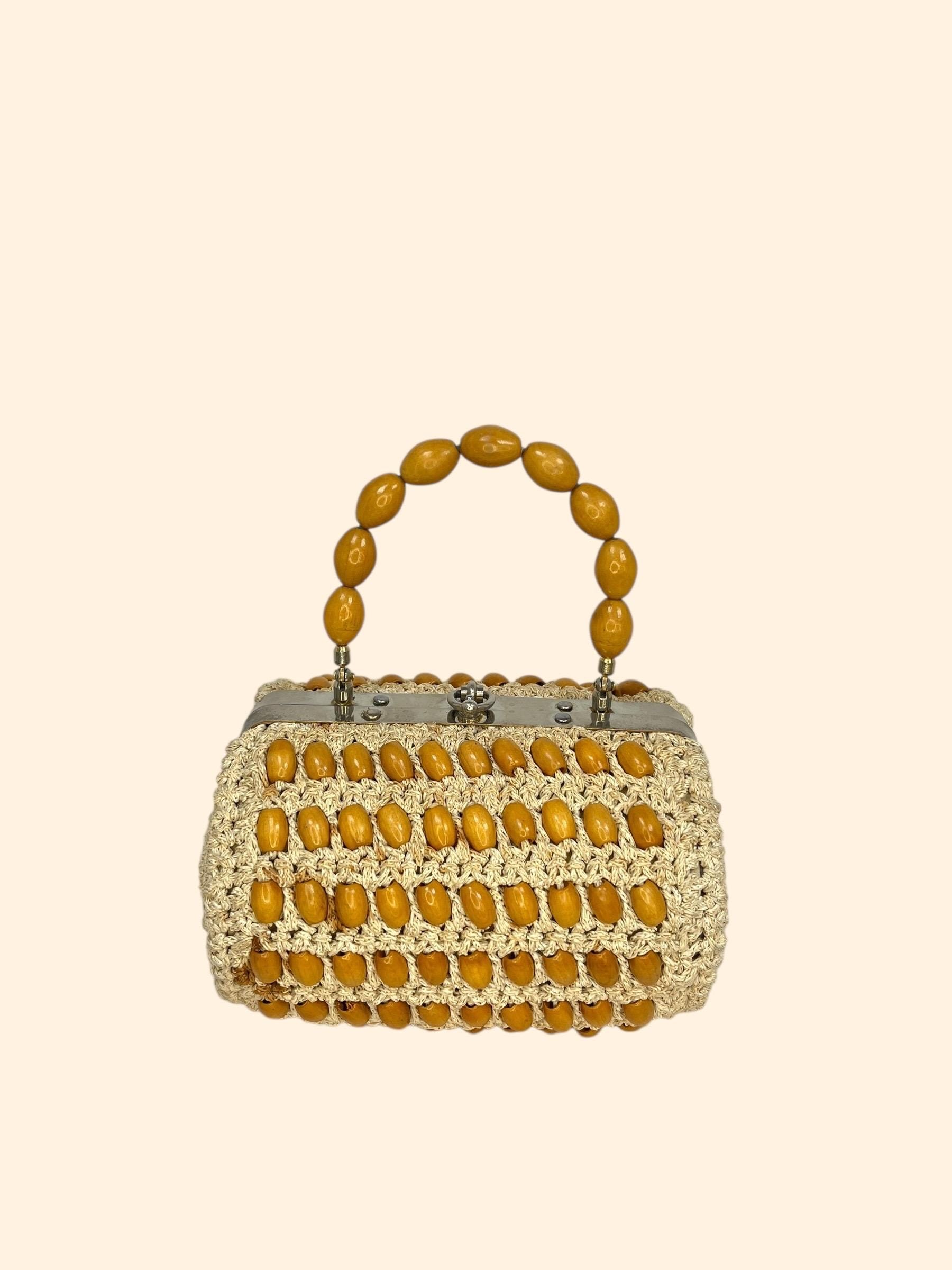 1960s Walborg Beaded Crochet Handbag Made in Italy - Etsy Israel