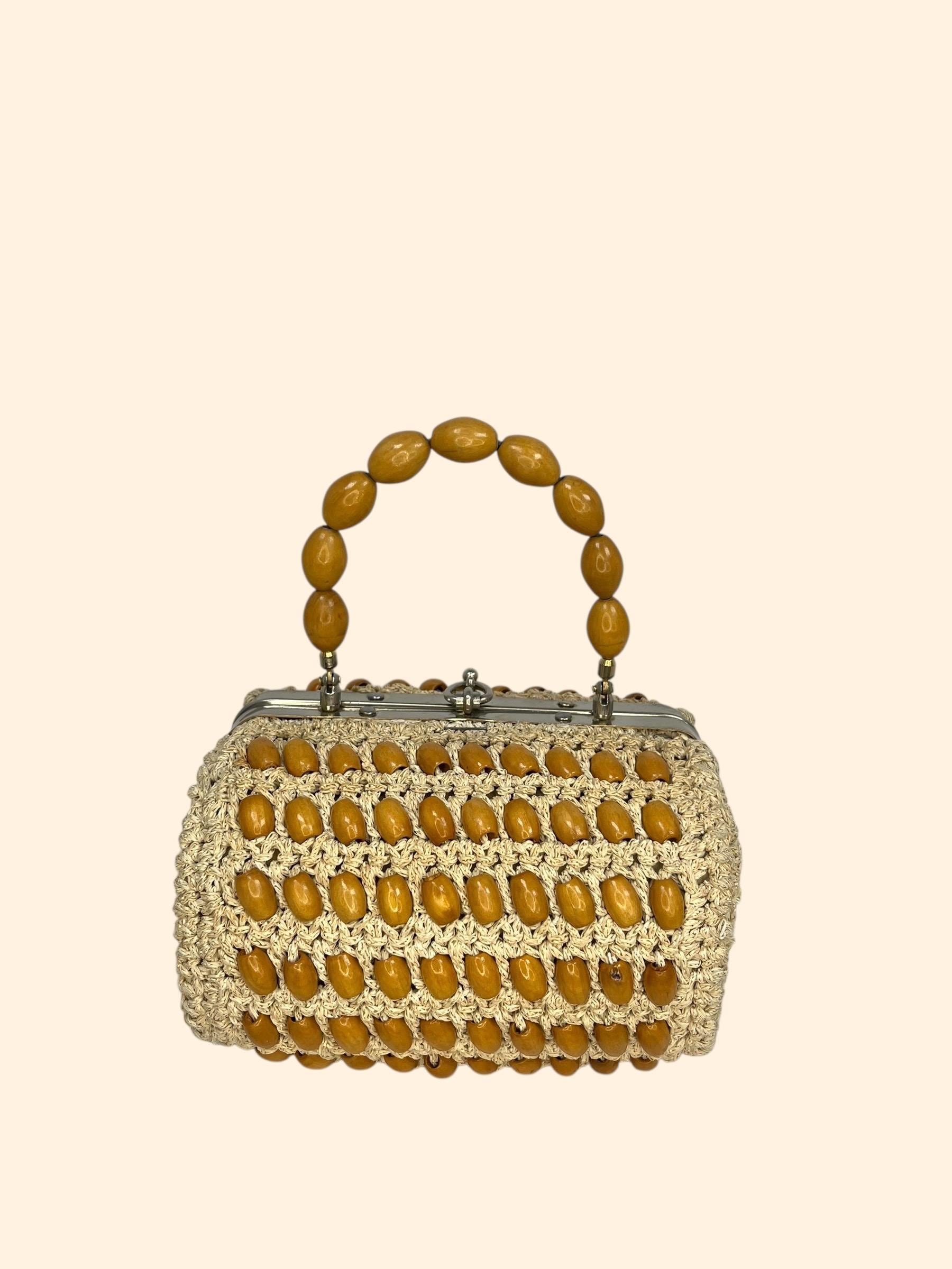 1960s Walborg Beaded Crochet Handbag Made in Italy - Etsy Israel