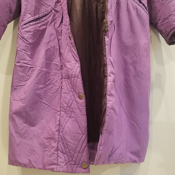 LUHTA Epic Monochromatic Purple Long Duvet Coat V… - image 6