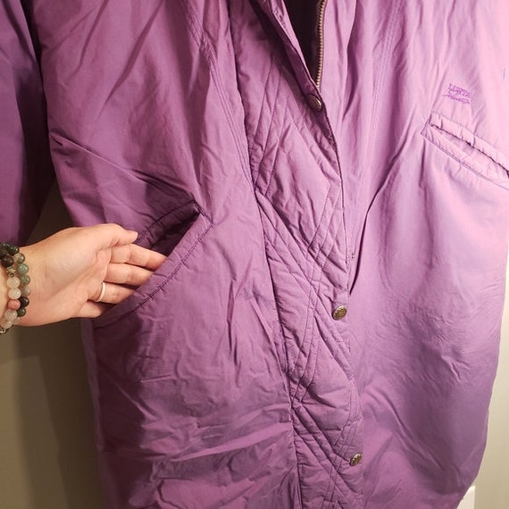 LUHTA Epic Monochromatic Purple Long Duvet Coat V… - image 8