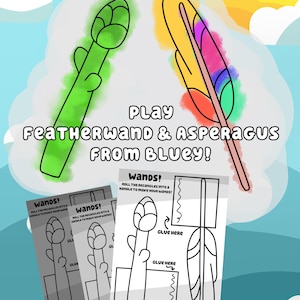 Easter Bluey Cutout Wand Activity Downloadable Printable PDF Busy Book Children's Activity Two and Up