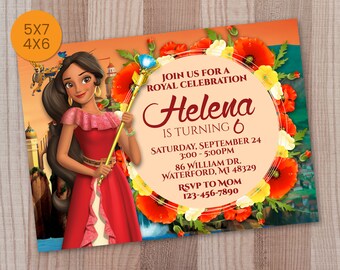 Elena of Avalor Invitation Elena Invitation Elena of Avalor - Etsy