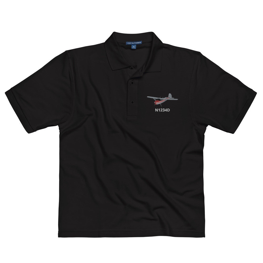 Custom CESSNA 140 N Number and plane color Men's Premium Polo