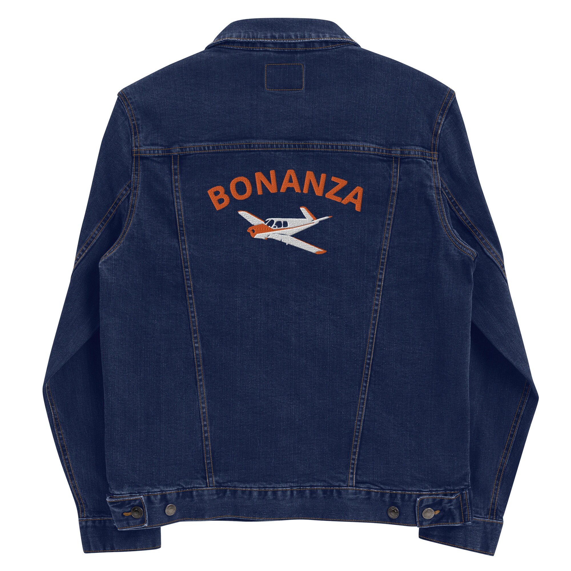 Vintage V-Tail BONANZA Embroidred Custom N Number Unisex aviation denim jacket