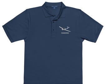 Kundengerechtes Diamant-Flugzeug-Luftfahrt besticktes Herren-Premium-Polo
