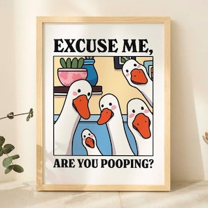 Duck Funny Statement Wall Decoration | Digital Download