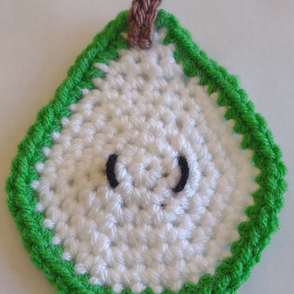 Crochet pear slice pattern