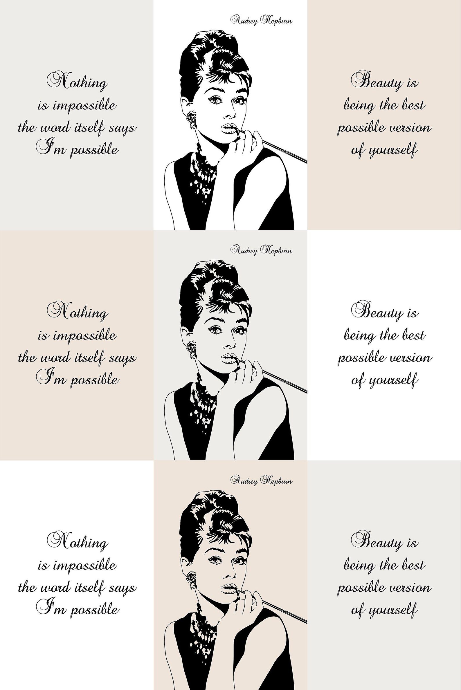 Audrey Hepburn Digital Download Positive, Motivational Saying, Quotes ...
