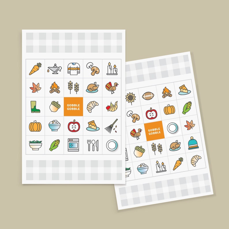 Printable Turkey Bingo | 30 Unique Bingo Cards | Instant Digital ...