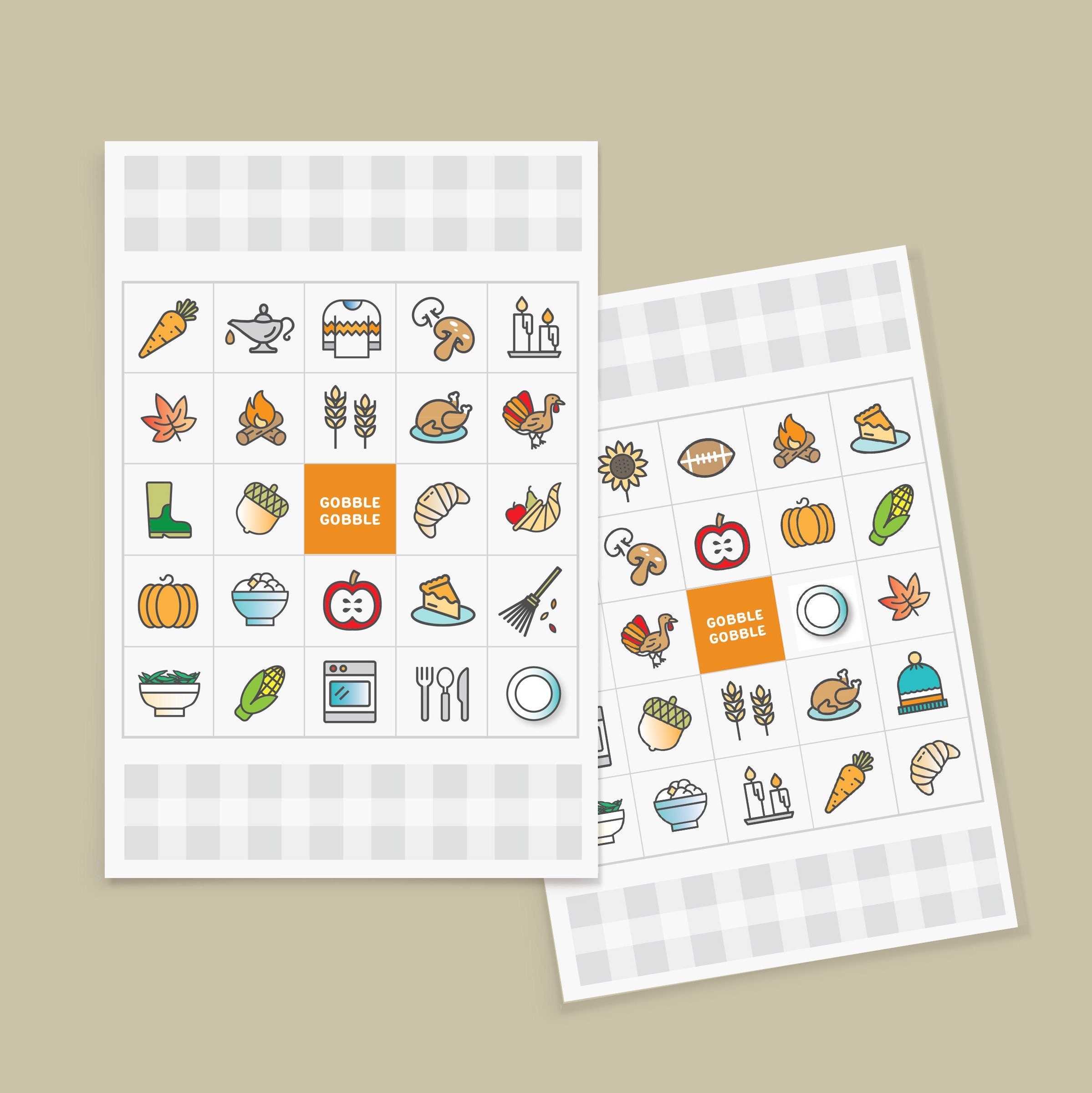 Printable Turkey Bingo 30 Unique Bingo Cards Instant Digital