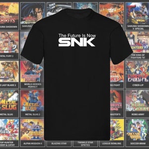 The Future Is Now SNK Unisex T Shirt - Neo Geo - Size: S M L XL XXL Black T - White Logo