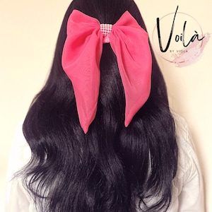 Pink Elegant Scrunchie with Bow | Scarf Scrunchie | Hair Accessory