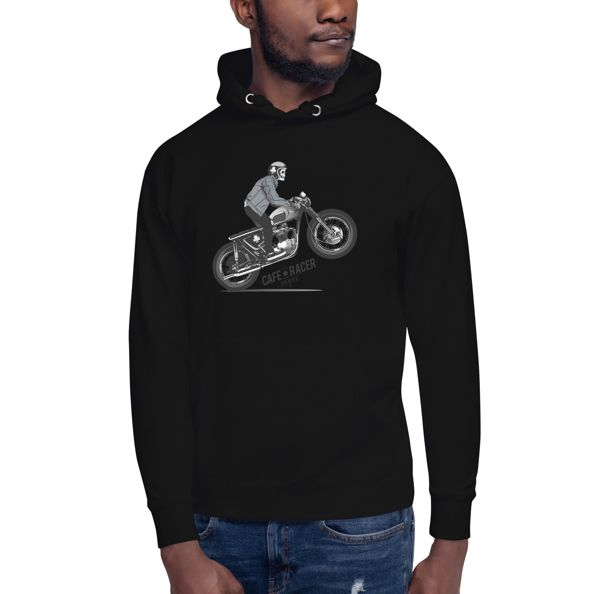 Skull Cafe Racer Motorcycle Hoodie 