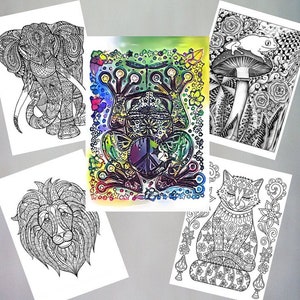 90+ Mandala Coloring pages for adults - Instant Digital Download - Printable - PDF