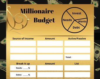 Millionaire Budget Planner - Take Control of your Financial Life!