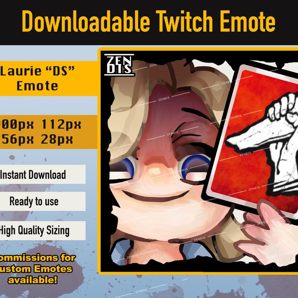 DBD Laurie Strode "DS - Decisive Strike" Twitch Emote - Dead by Daylight Overlay - Downloadable Twitch, Discord, Youtube, Streamer Alert