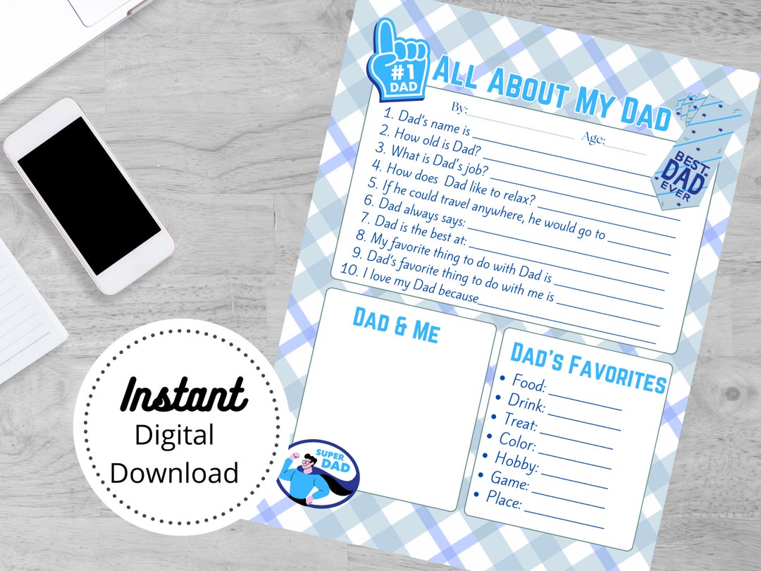 Fathers Day Interview, All About Dad, Fathers Day Gift, Happy Birthday ...