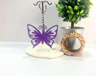 Butterfly keychain - Handmade Butterfly Key Ring - Resin Butterfly Charm