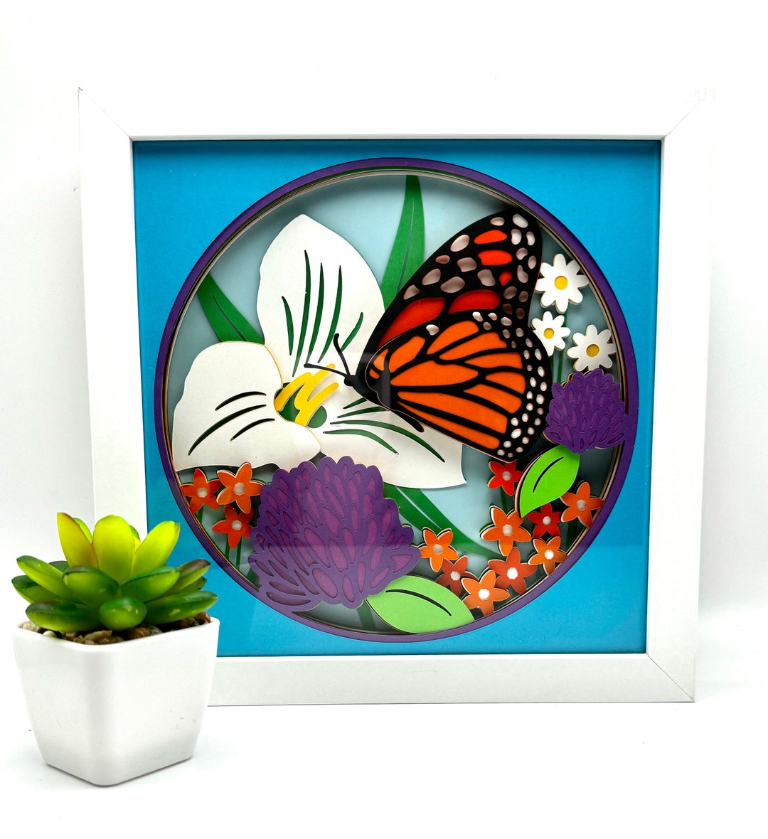 Butterfly 3D Shadowbox, Butterfly Wall Art, Home Decor, Gifts for Her ...