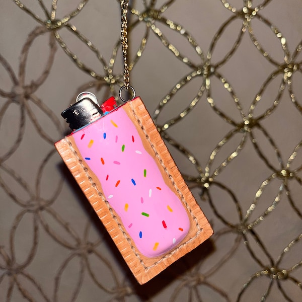 Leather Poptart Lighter Leash