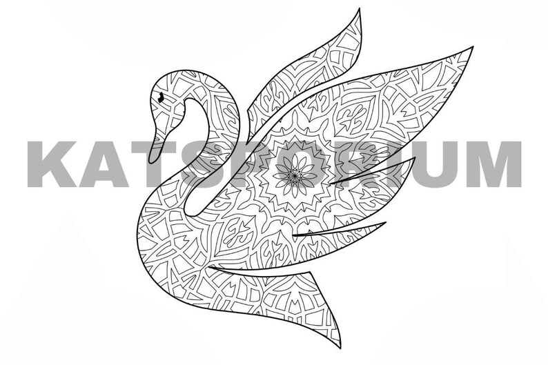 Printable Digital Mandala Coloring Book Animal Designs for - Etsy