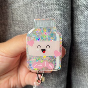 Happy Pill Bottle Badge Reel - Ready to Ship! Medicine/ Phamracy