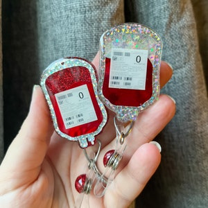 Blood Transfusion Badge Reel - Choose The Blood Type!